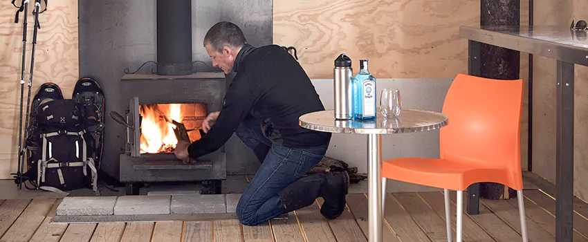 Open Hearth Wood Fireplace Installation in Mirabel, QC